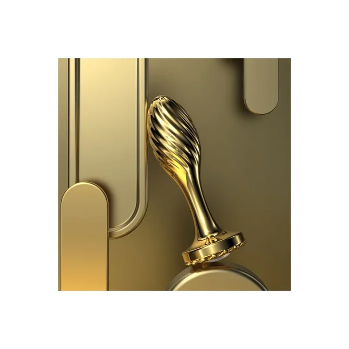 Analplug Birne – Golden mit Dekoperle