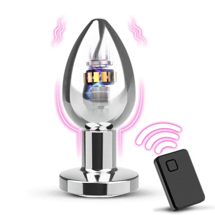 Analvibrator mit Metallgehäuse und 10 Vibrationsmodi für Männer und Frauen