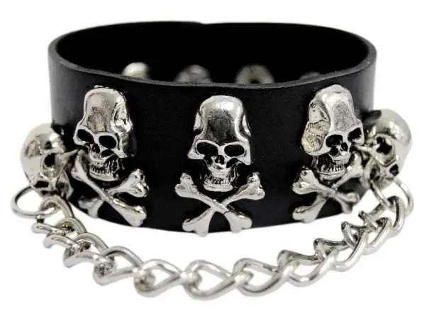 Armband Totenköpfe mit Kette