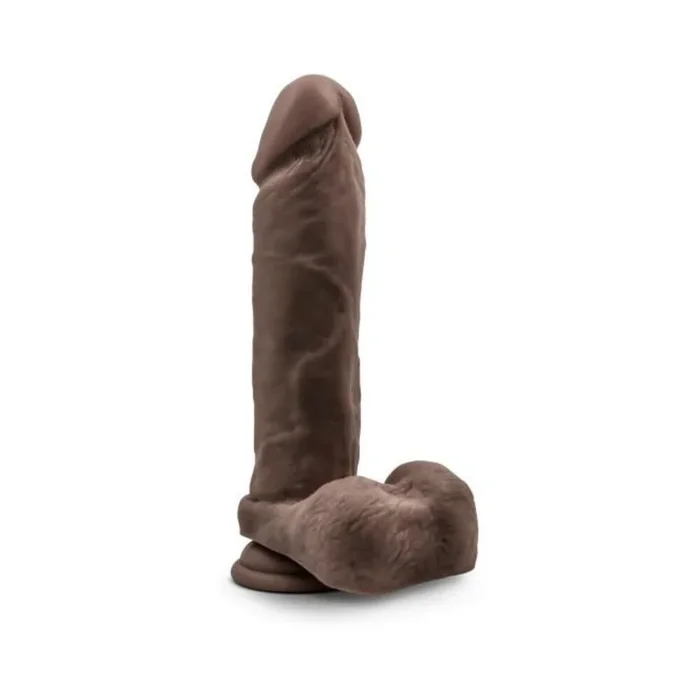 Au Natural – 9.5 Inch Dildo With Suction Cup – Chocolate