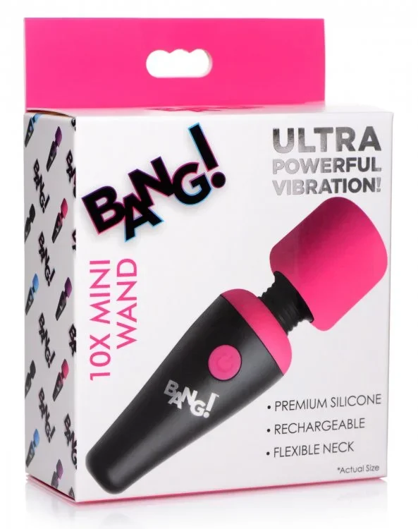 Bang – 10x Vibrating Mini Silicone Wand – Pink