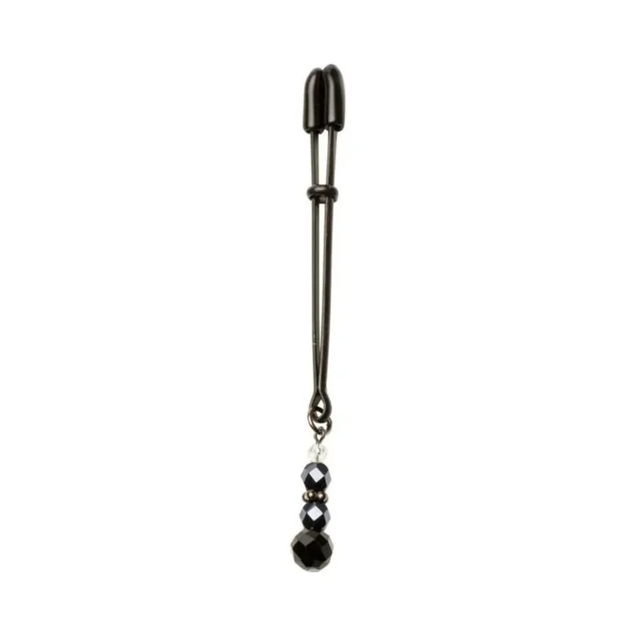 Beaded Clit Clamp With Tweezer Tip – Black