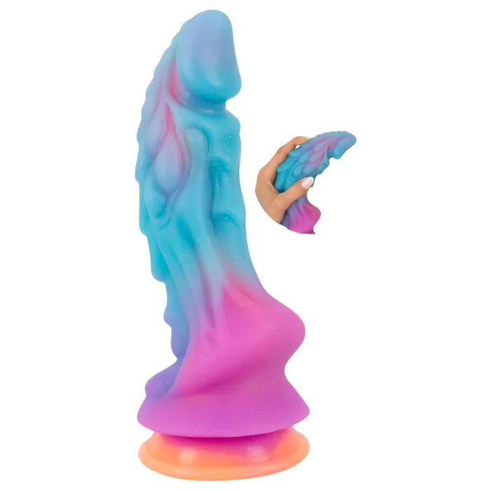 Beasty Cocks – Außerirdischer Silikon-Dildo (blau-orange)