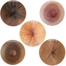 Best of 5 – Mix aus runden Stickern mit Nippel und Anus Motiven – 250 Stk.