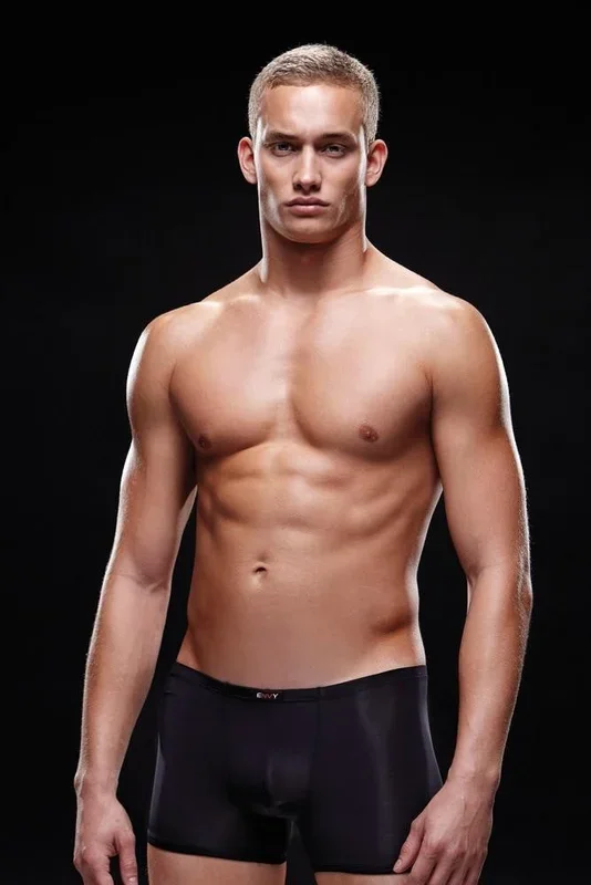 Black Microfiber Boxer in S/M