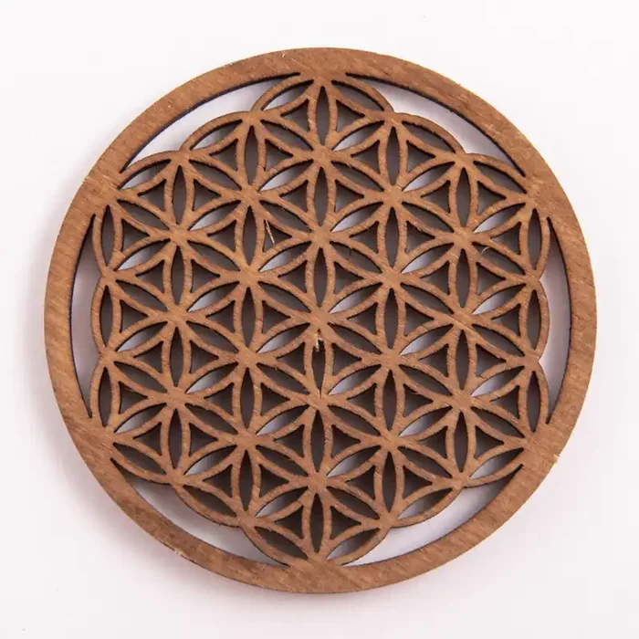 Blume des Lebens 9 cm, dunkelbraun im Set