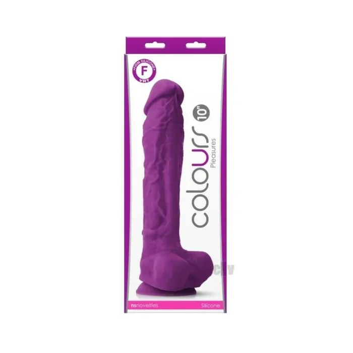 Colours Pleasures 10″ Dildo – Purple