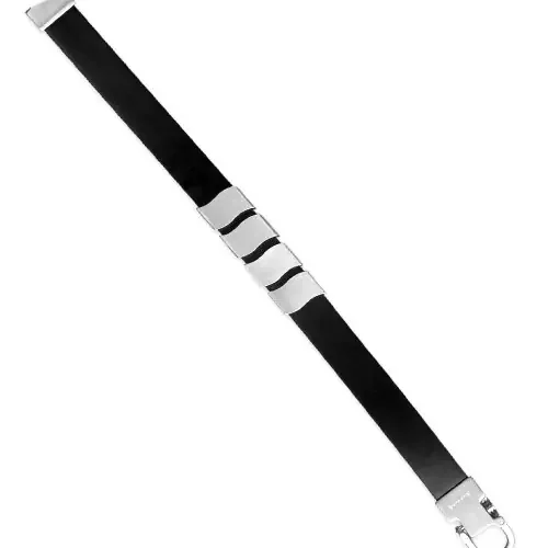 Edelstahlarmband mit Metall-Details 22cm