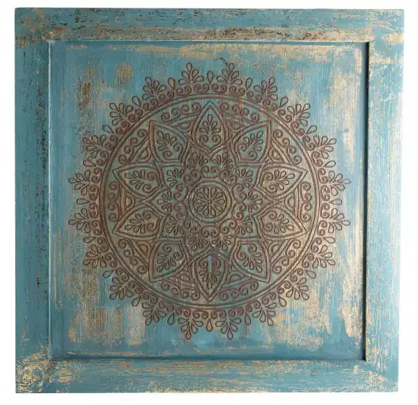 Energiebild Mandala mit Grün-Goldverzierung