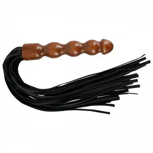 Flogger »Kamuka« aus poliertem Leder mit Holzgriff