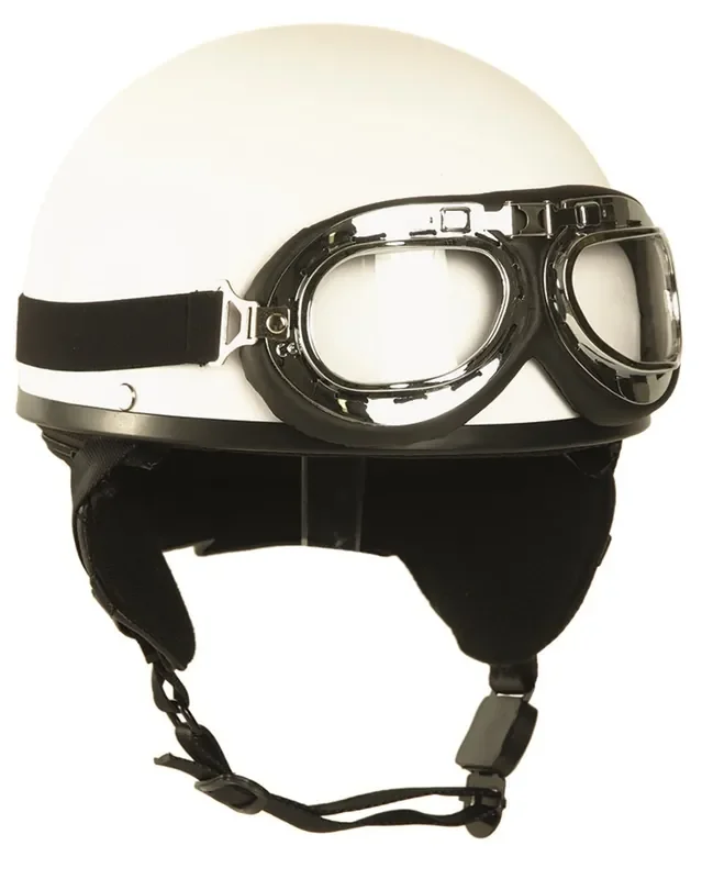 Helm Halbschale mit Brille