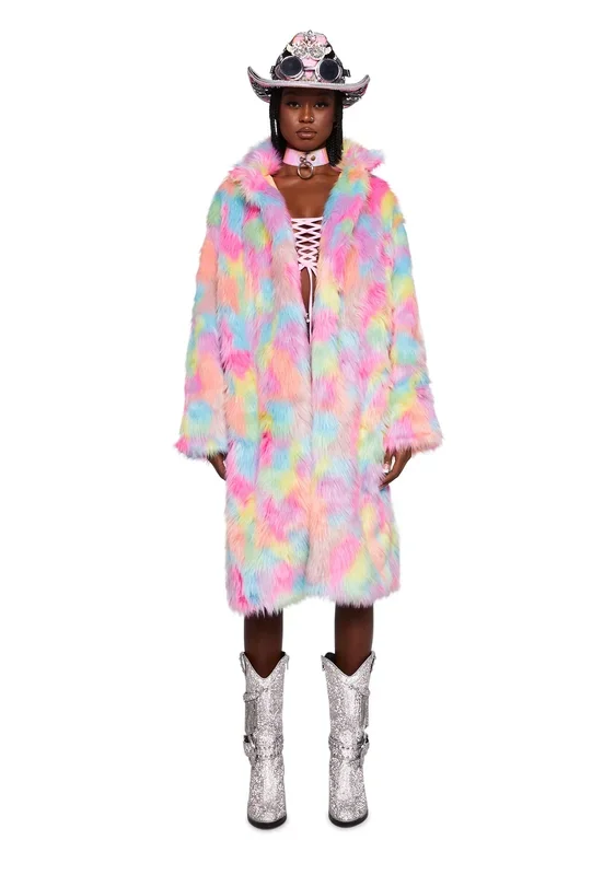 J. Valentine Faux Fur Mid Length Coat*