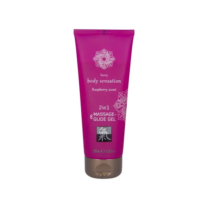 Masážny lubrikant – 2in1 Massage a Glide Gel Raspberry