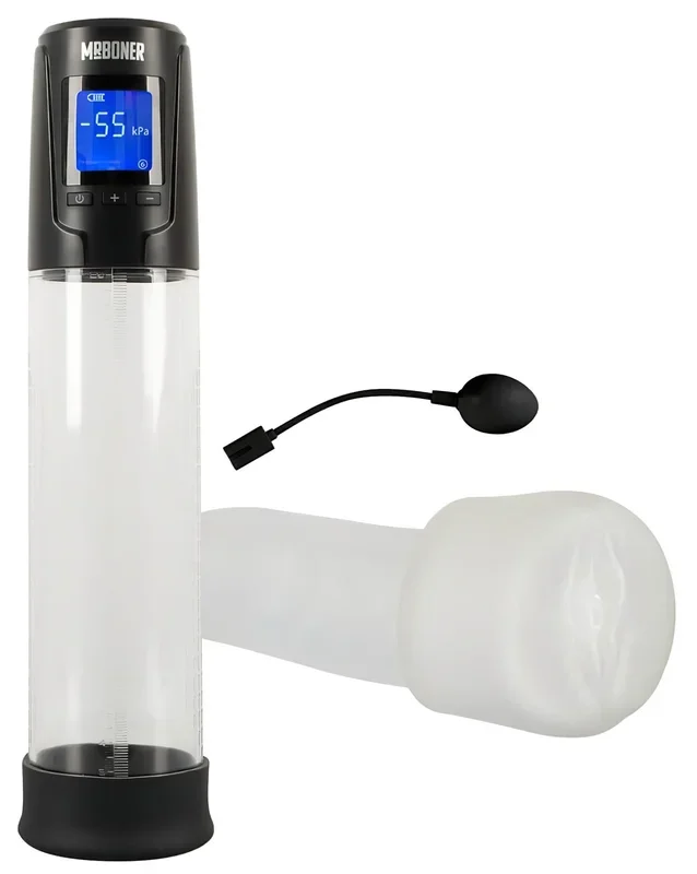 Mister Boner – Akku-Penis-Pumpe, automatisch (schwarz-klar)