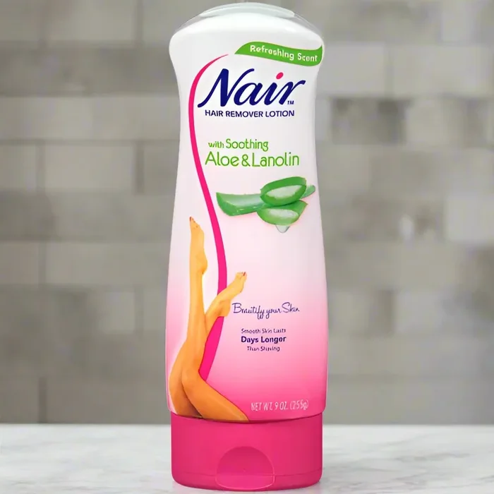 Nair with Soothing Aloe & Lanolin Hair Remover Lotion – 9 oz.