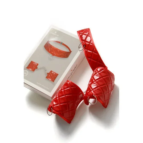 Obsessive Hunteria Red cuffs with choker