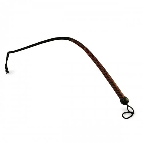 Singletail »Wanja« | zweifarbige Bullwhip aus geflochtenem Leder