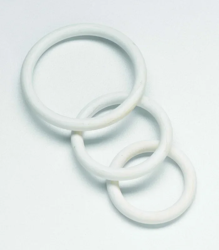 Spartacus Nitrile Cock Ring Set – White Pack of 3