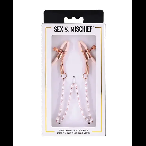 Sportsheets Peaches ‘n CreaMe Pearl Nipple Clamps