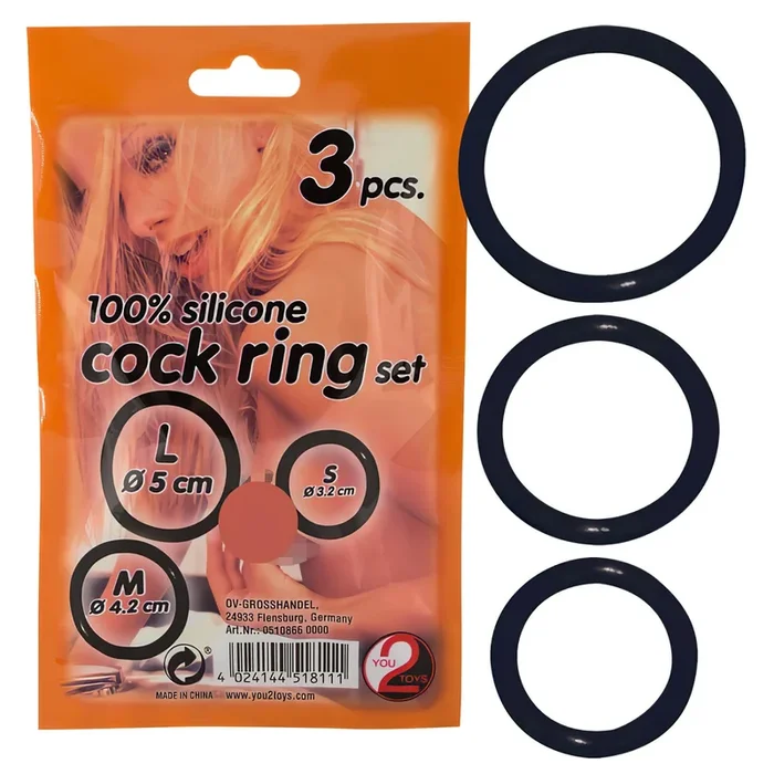 You2Toys – Silikon Penisring Trio – Schwarz