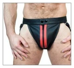 Zip Front Jock, stripe
